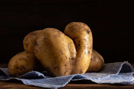 Funny, abnormal vegetable or food waste conceptの写真素材