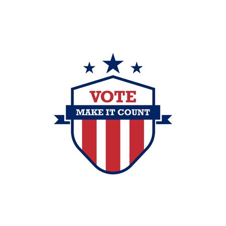 2020 United States of America Presidential Election Button Design, badges and vote labels.のイラスト素材