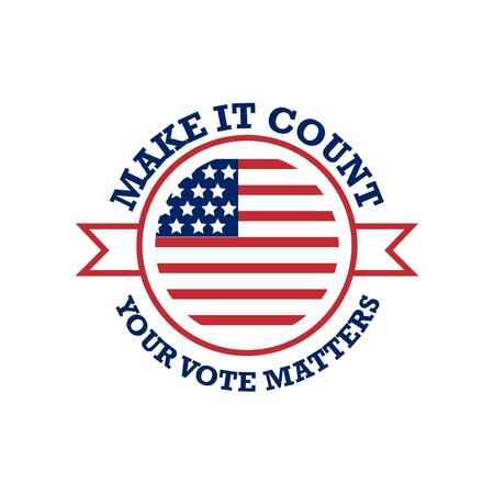 2020 United States of America Presidential Election Button Design, badges and vote labels.のイラスト素材