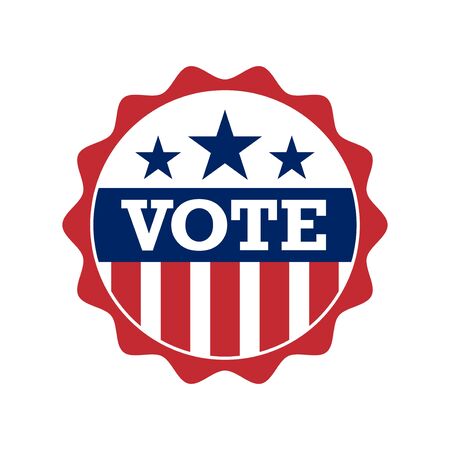 2020 United States of America Presidential Election Button Design, badges and vote labels.のイラスト素材