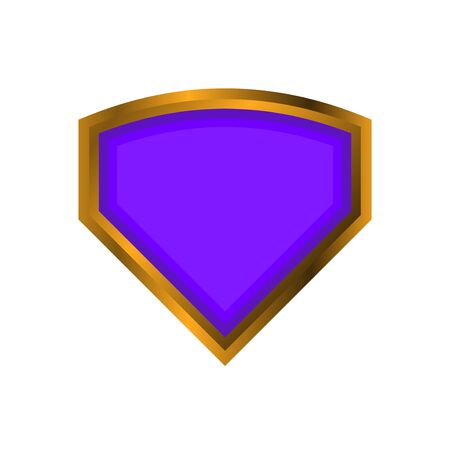 Vector Illustration Purple Gold Badge, luxury, elegant, can be used for Sticker, Pin, and emblem, On White Background.のイラスト素材