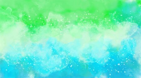 Beautiful wallpaper HD splash watercolor multicolor blue pink, pastel color, abstract texture background.    Rainbow color, sky, brush strokes wash, Galaxy style.のイラスト素材