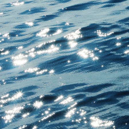 Water surface with stars and rippleの写真素材