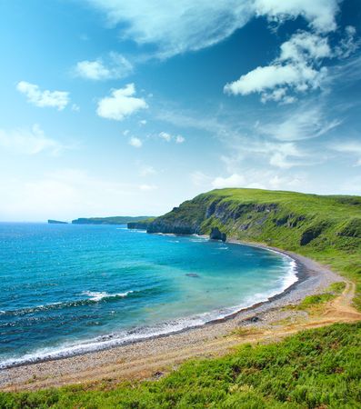 Sea harbor with turquoise waterの写真素材