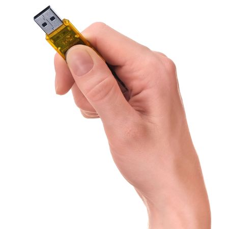 Hand with USB device