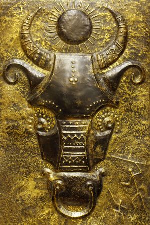 Gold bull. Hand-made artworkの写真素材