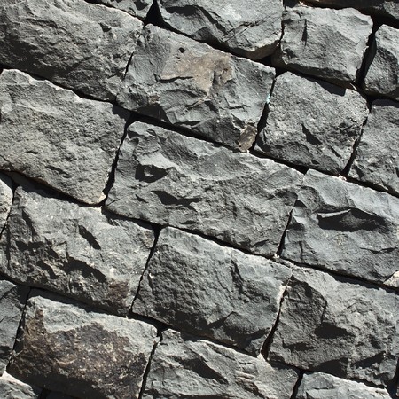 Gray basalt stonesの写真素材