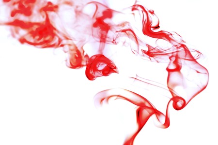Toned smoke isolated on whiteの写真素材