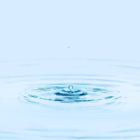 Water surface with dropletsの写真素材