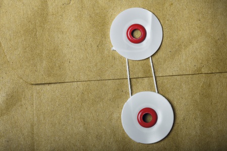 Surface of a paper mail with lockの写真素材