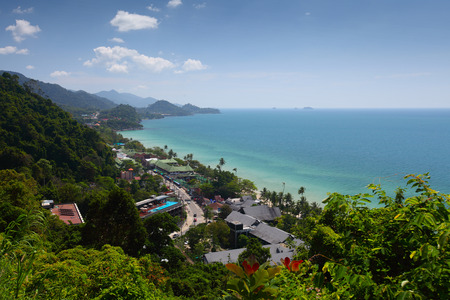 Road along a costline. Koh Chang island, Thailand