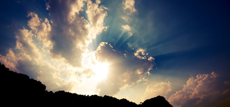 Cloudy sky at sunny day