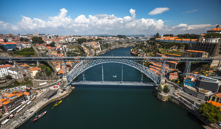 City of Porto aerial view, Portugalの写真素材