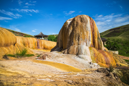 Colorfull soil of Analavory geysers. Madagascarの写真素材