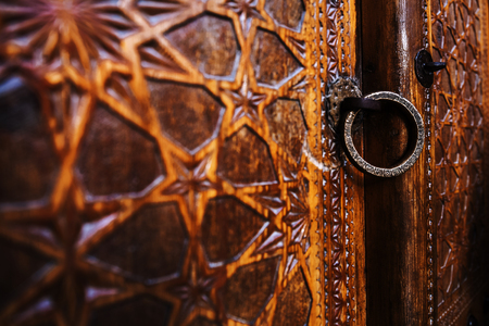 Door in one of Uzbekistans' mosqueの写真素材
