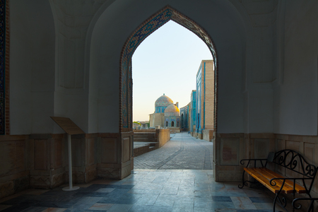 Ancient complex of buildings of Shakh i Zinda, Uzbekistanの写真素材