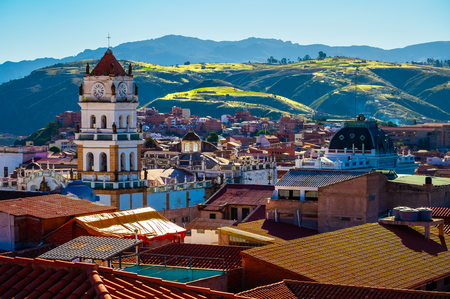 City of Sucre at sunny day. Boliviaの写真素材
