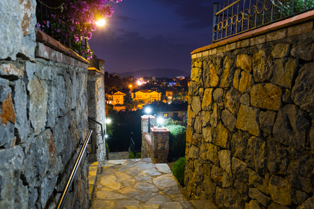 City of Oludeniz at night. Turkeyの写真素材