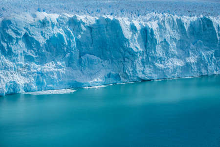 Front edge of the Perito Moreno Glacier located in the Southern Patagonian Ice Field, Argentinaの写真素材