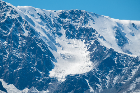Mountains covered with snow. Northern Chuysky Range, Altai, Russiaの写真素材