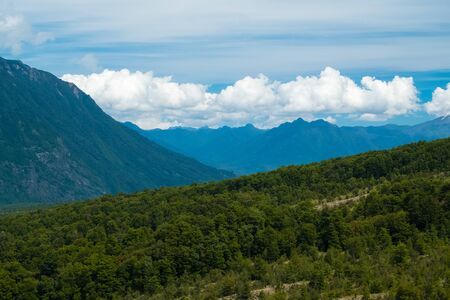 Summer patagonian landscape at day time, Chileの写真素材