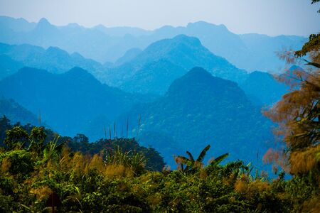 Mountains in Vietnam with skyの写真素材