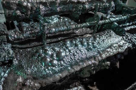 Silver suspension during silver mining process in the city of Potosi, Boliviaの写真素材