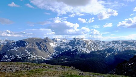 Panorama view from Rocky Mountainのeditorial素材