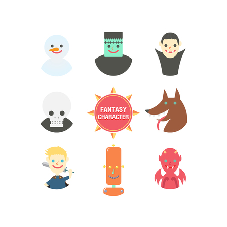 Fantasy character vector setのイラスト素材