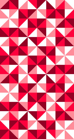 Square and Triangle vector with red and pink seamless pattern background.のイラスト素材