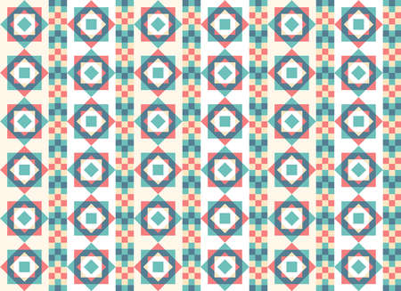 Vector of fabric pattern with Thai modern style or geometry and diamond shape.