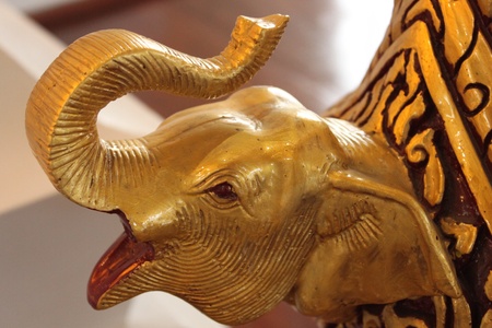 Native gold elephantの写真素材