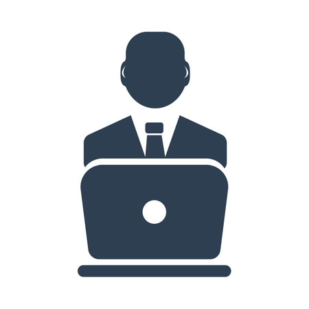 Businessman icon vector isolated on white background for your web and mobile app design, Businessman logo conceptのイラスト素材