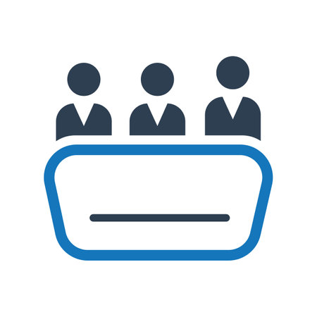 Meeting icon vector isolated on white background for your web and mobile app design, Meeting logo conceptのイラスト素材