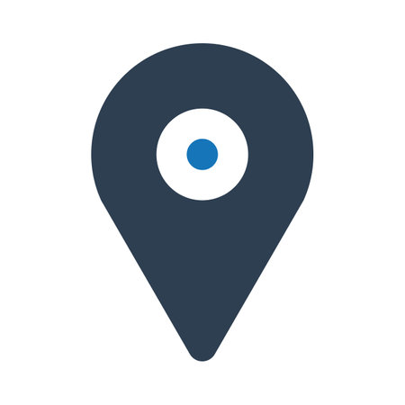 Map pointer icon. Location symbol. Flat design styleのイラスト素材