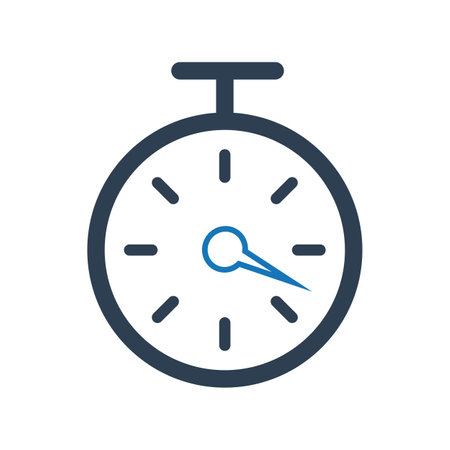 Stopwatch icon vector isolated on white background for your web and mobile app design, Stopwatch logo conceptのイラスト素材