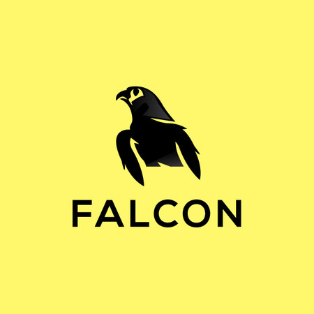 Falcon logo design vector template. Falcon bird logo design concept.のイラスト素材