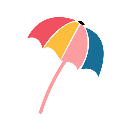 Umbrella flat icon isolated on white background for your web and mobile app designのイラスト素材