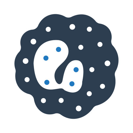 Basophil white blood cells icon flat style isolated on white background. Medical icon Vector illustration.のイラスト素材