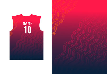 Customizable Jersey Designs for Sublimation Print. Vector Sports Jersey Design.のイラスト素材