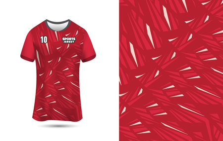 Sports jersey design template for Football, Soccer, Running, and Racing. Customizable Jersey Background for Sublimation Printing.のイラスト素材