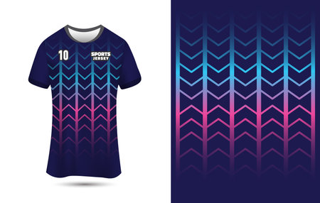 Sports jersey design template for Football, Soccer, Running, and Racing. Customizable Jersey Background for Sublimation Printing.のイラスト素材