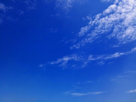 Blue sky and white cloudsの写真素材