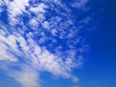 Blue sky and white cloudsの写真素材