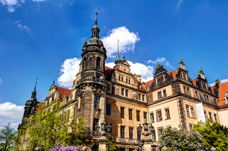 The Dresden castle in the old townのeditorial素材