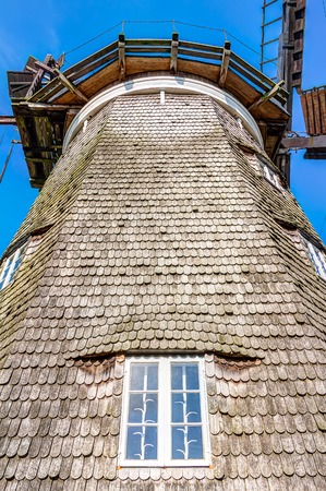Typical Dutch windmill in Benz on Usedom islandの写真素材