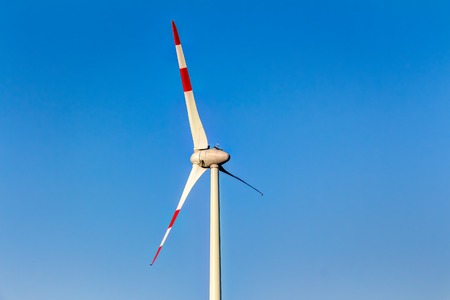 Modern wind wheel for ecological energy productionの写真素材