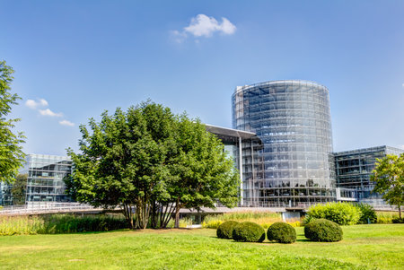 Automobile Transparent Factory in the city center of Dresden, Germanyのeditorial素材