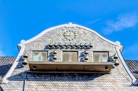 Bells play in the old town in Goslar, Germanyの写真素材