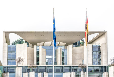 Seat of the government - German Federal Chancellery in Berlinのeditorial素材